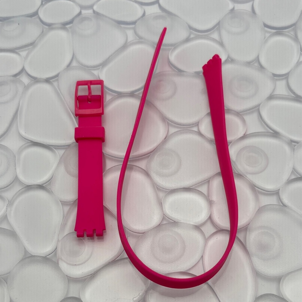 Bright Pink Watch Strap - Lady wrap model size - 12mm (Strap only)